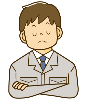 作業着姿のお父さんイラスト１（ソフト）
