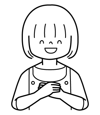 お母さんのイラスト２（ぬりえ）