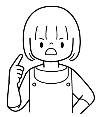 お母さんのイラスト２（ぬりえ）