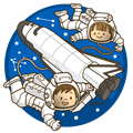 宇宙とこどものイラスト