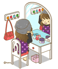 おしゃれをする女の子