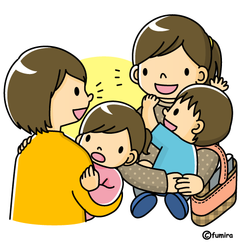 幼児とママ友達（カラー） 