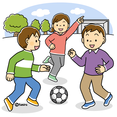 下駄箱で友達に挨拶をする男の子のイラスト（カラー）