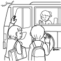 友達に手を振る
女の子(ソフト)