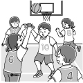 高学年・子供・男の子の生活イラスト グループ研究をする男の子
