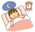 子供・女の子の生活イラスト 寝ている女の子