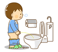 子供・男の子の生活イラスト トイレに行く男の子