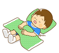 子供・男の子の生活イラスト お昼寝をする男の子
