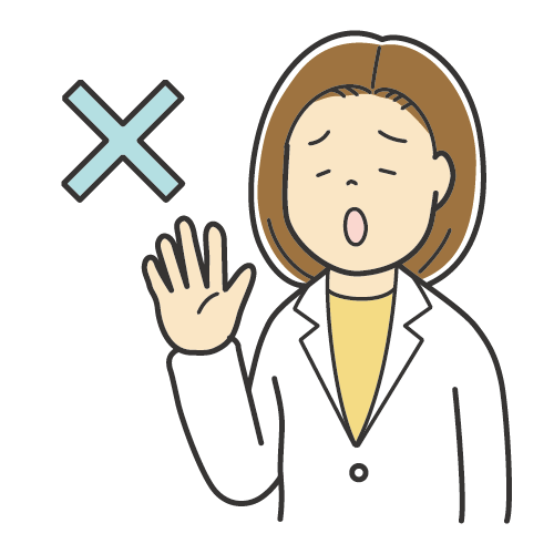 説明をする女性のイラスト・カラーイラスト白衣・笑顔