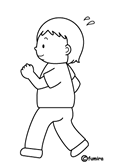 ウォーキングをする女の子