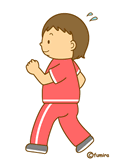 ウォーキングをする女の子