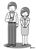 クールビズ（モノクロ） 