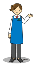 女性店員さん(カラー)