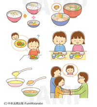【お仕事】発達障害児の偏食改善マニュアル (中央法規出版)|こどもイラスト 発達 カラーイラスト 食べ物イラスト 【お仕事】発達障害児の偏食改善マニュアル (中央法規出版)|こどもイラスト 発達 カラーイラスト 食べ物イラスト