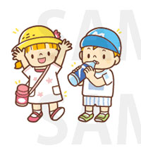 ファミリーウォーカー(2011年夏号・角川)|子育てイラスト 熱中症対策 カラーイラスト ファミリーウォーカー(2011年夏号・角川)|子育てイラスト 熱中症対策 カラーイラスト