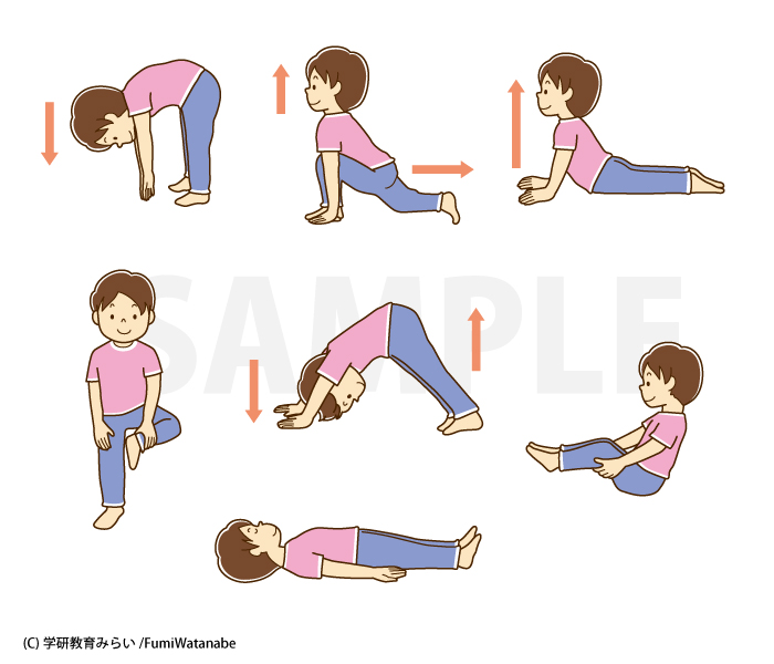 実践障害児教育7月号（学研教育みらい）｜カラーイラスト・体操・ヨガ